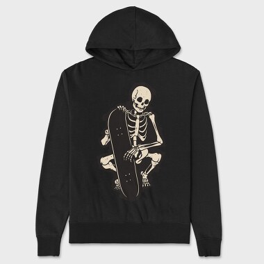 Skate Skeleton, Unisex Men's Hoodie