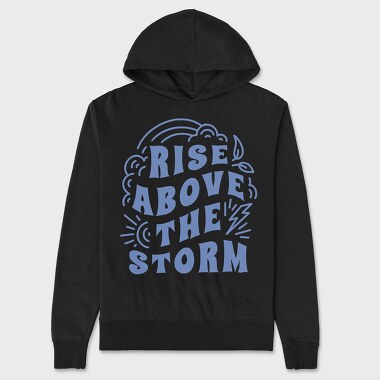 Unisex Men's Hoodie, Rise Above the Storm