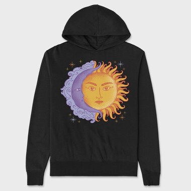 Moon and Sun Color, Unisex Men's Hoodie