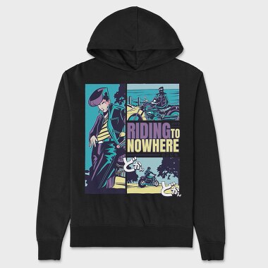 Anime Vaporwave Riding Nowhere, Unisex Men's Hoodie