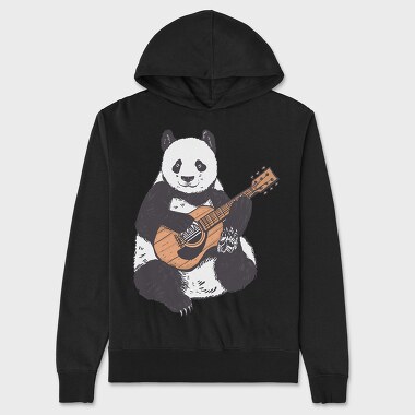 Guitar Panda, Unisex Men's Hoodie