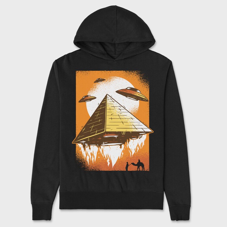 Ufo Pyramid, Unisex Men's Hoodie
