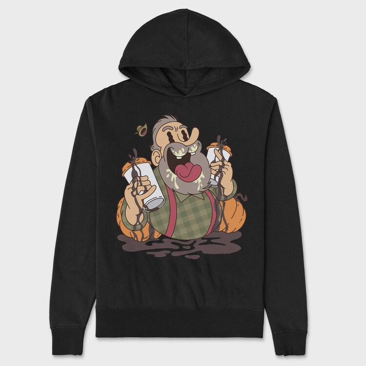 Cartoon Coffee Pumpkin, Унисекс Мъжко Суичър