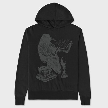 Raven Reading, Unisex Men's Hoodie
