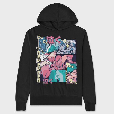 Anime Vaporwave Remember, Unisex Men's Hoodie
