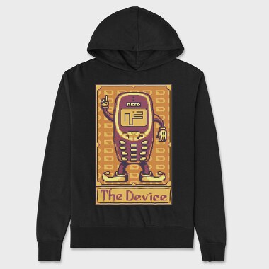 Pixelart Tarot Card the Device, Unisex Men's Hoodie