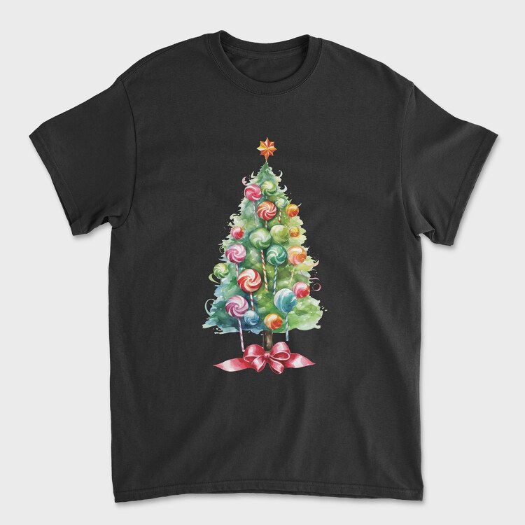 Candy Christmas Tree, Unisex Men's T-Shirt