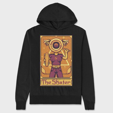 Pixelart Tarot Card the Skater, Unisex Men's Hoodie
