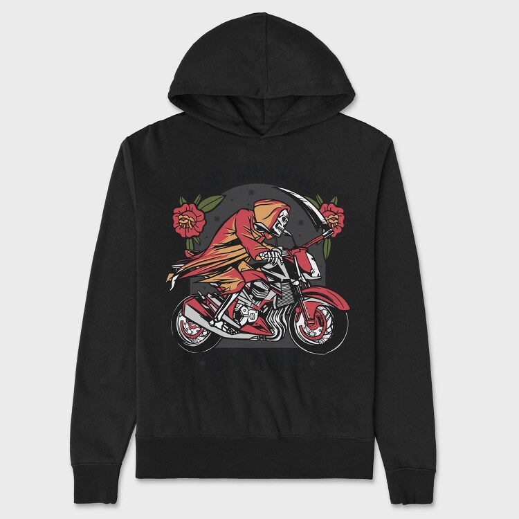 On My Way to Hell Death Bike, Унисекс Мъжко Суичър