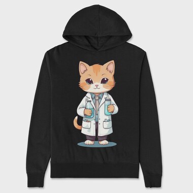 Scientist Cat, Unisex Men's Hoodie