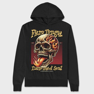 Skeleton Fiery Tongle, Unisex Men's Hoodie