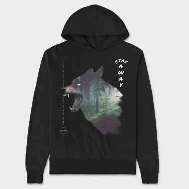 Realistic Forest Wolf, Unisex Men's Hoodie