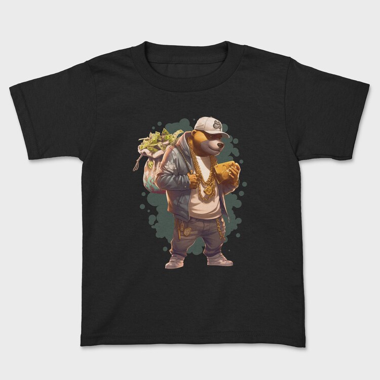 Gangster Bear Money Gold, Детска Тениска