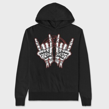 Rock Skeleton Hands, Unisex Men's Hoodie