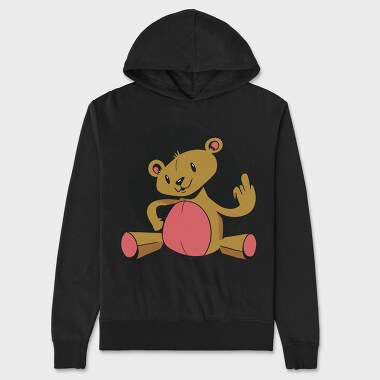 Rude Teddy Bear, Unisex Men's Hoodie
