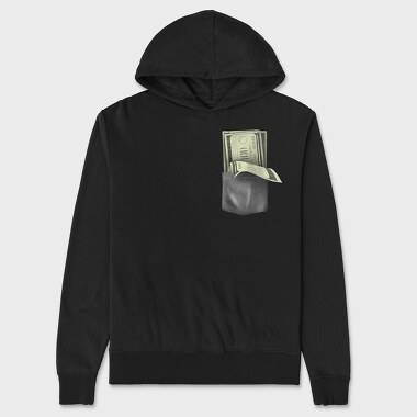 Realistic Money Pocket, Unisex Men's Hoodie