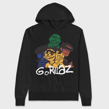 Gorilaz, Unisex Men's Hoodie