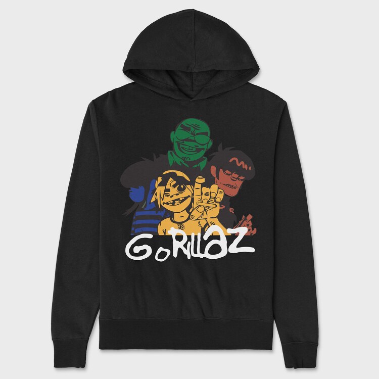 Gorilaz, Unisex Men's Hoodie
