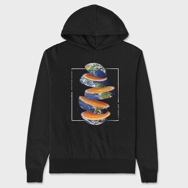 Orange Earth, Unisex Men's Hoodie