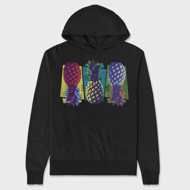 Pop Art Pineapple, Unisex Men's Hoodie