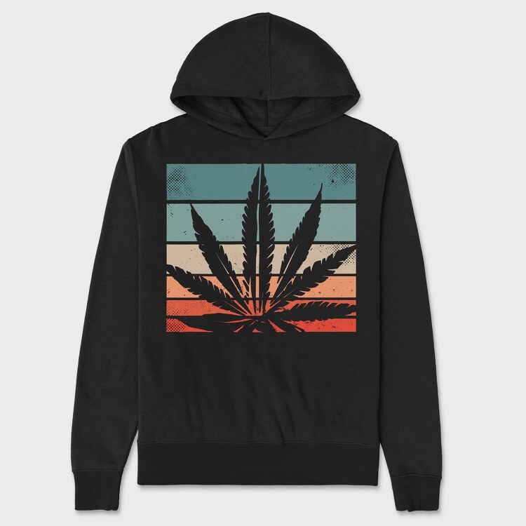 Cannabis Retro Design, Unisex Men's Hoodie
