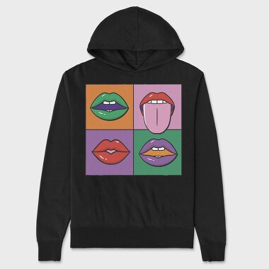 Pop Lips, Unisex Men's Hoodie