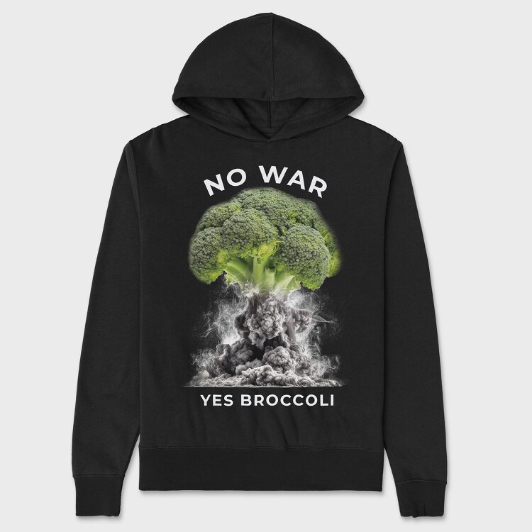 No War Yes Brocoli, Unisex Men's Hoodie