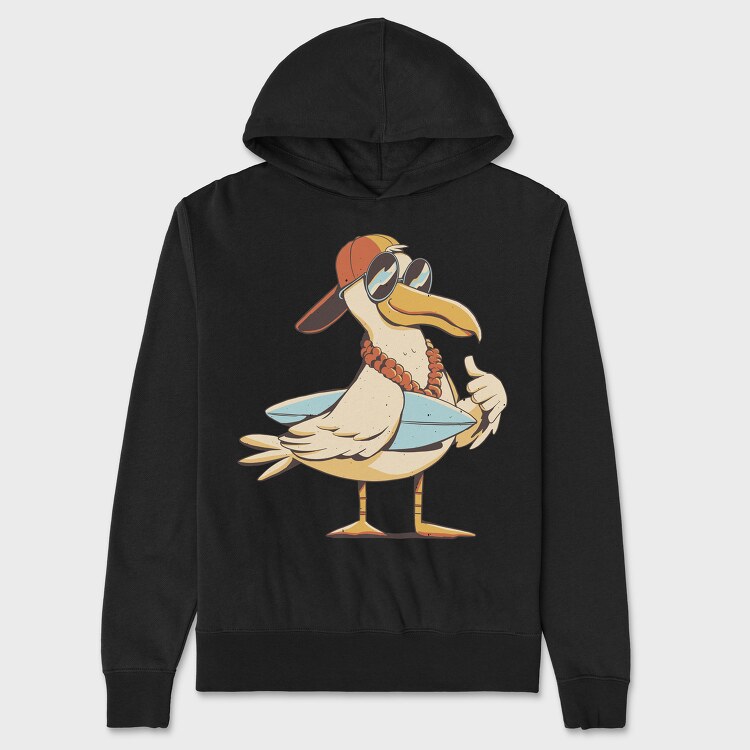 Seagull Summer Surf, Unisex Men's Hoodie