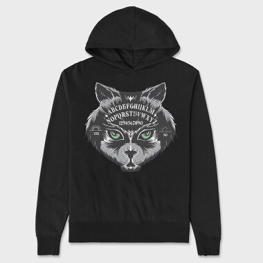 Ouija Cat, Unisex Men's Hoodie