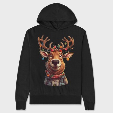 Reindeer Christmas Funny, Unisex Men's Hoodie