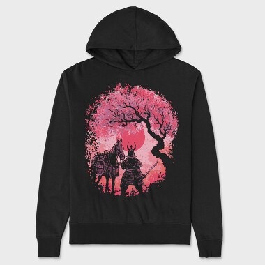 Samurai Horse Landscape, Unisex Men's Hoodie