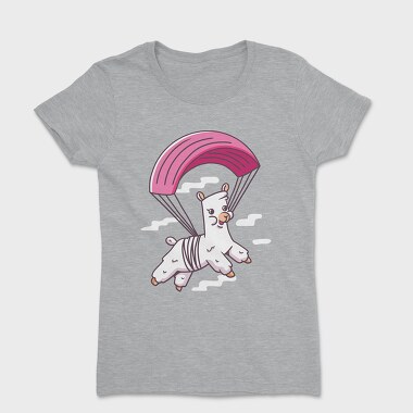 Skydiving Alpaca, Women's T-Shirt