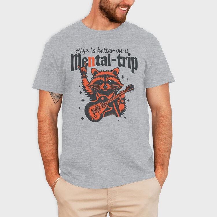 Rocking Skeleton Death Metal, Унисекс Мъжка Тениска