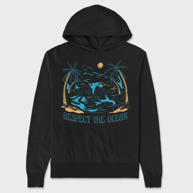 Respect the Ocean, Unisex Men's Hoodie