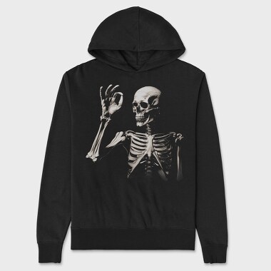 Skeleton Ok, Unisex Men's Hoodie