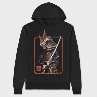 Samurai Pug, Unisex Men's Hoodie