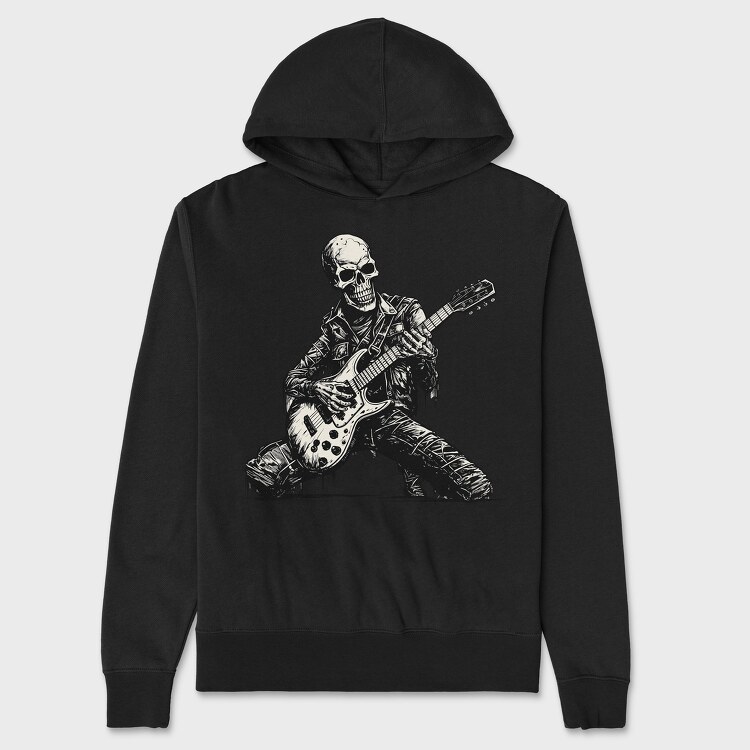 Skeleton Playing Electric Guitar, Унисекс Мъжко Суичър