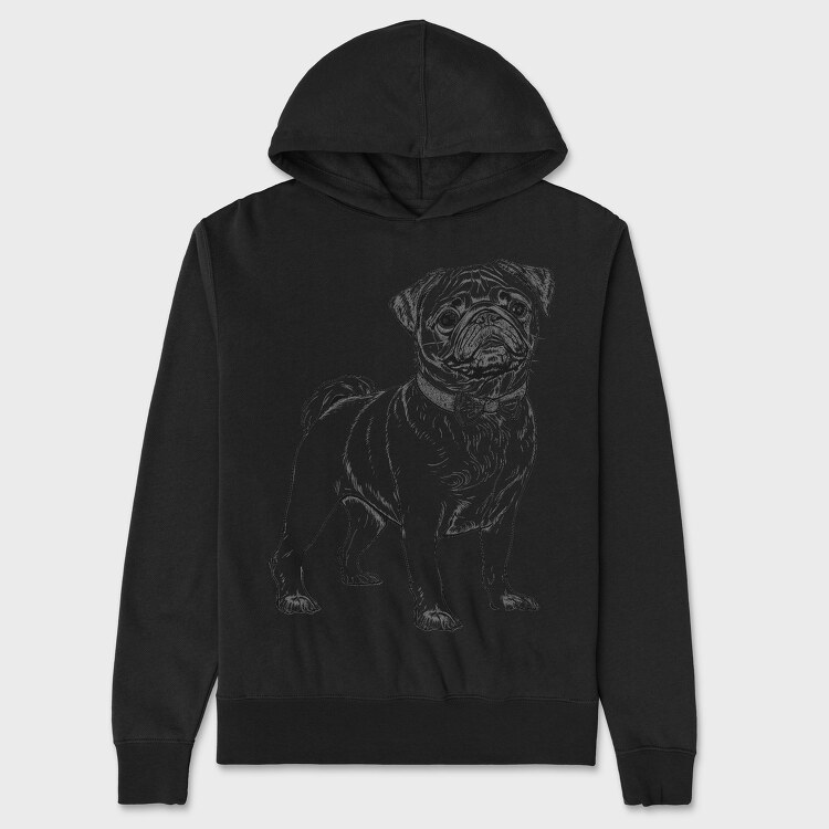 Pug Dog, Унисекс Мъжко Суичър