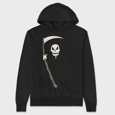 Grim Reaper Skull, Unisex Men's Hoodie
