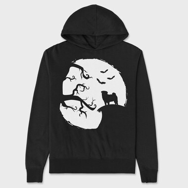 Pug Halloween, Unisex Men's Hoodie
