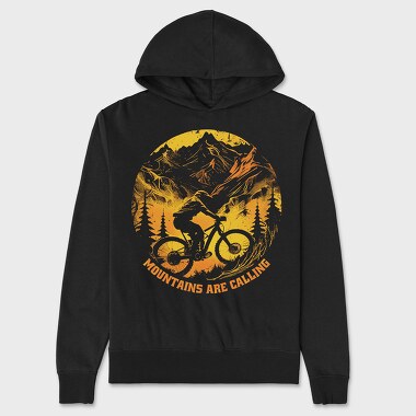 Mountainbike Mountains Are Calling, Unisex Men's Hoodie