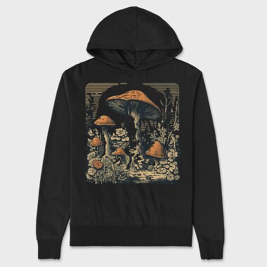 Retro Funghi, Unisex Men's Hoodie
