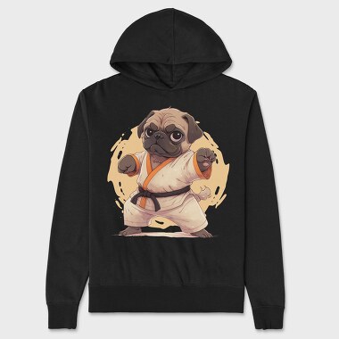 Pug Karate, Unisex Men's Hoodie