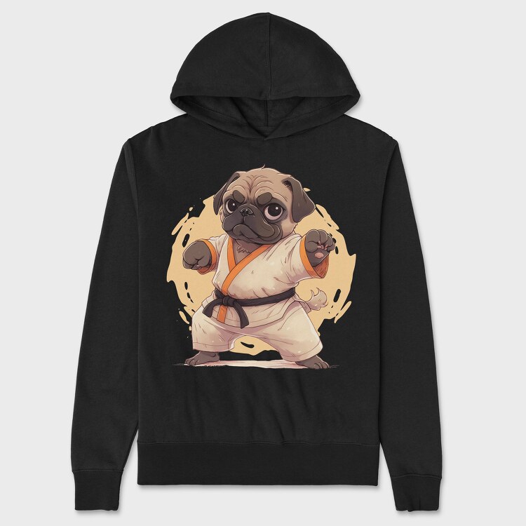 Pug Karate, Unisex Men's Hoodie