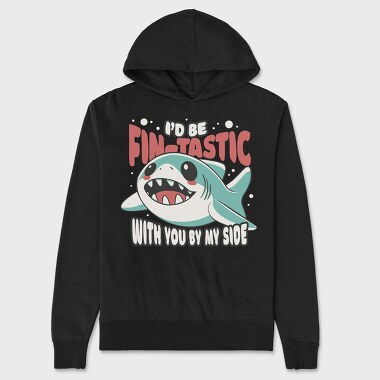 Shark Cute Valentines, Unisex Men's Hoodie