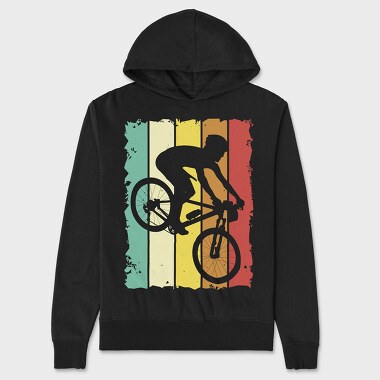 Retro Mountain Biker, Unisex Men's Hoodie