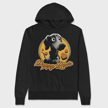 Puppy Love Retro, Unisex Men's Hoodie