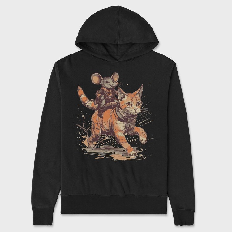 Mouse Cowboy Cat, Унисекс Мъжко Суичър