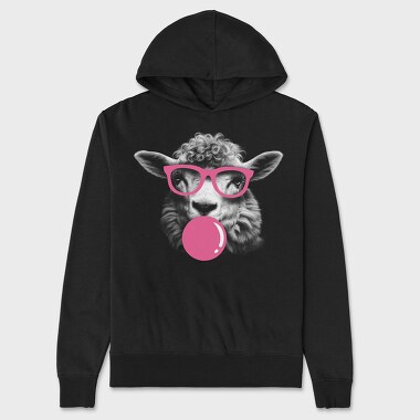 Sheep Monochrome Bubblegum, Unisex Men's Hoodie