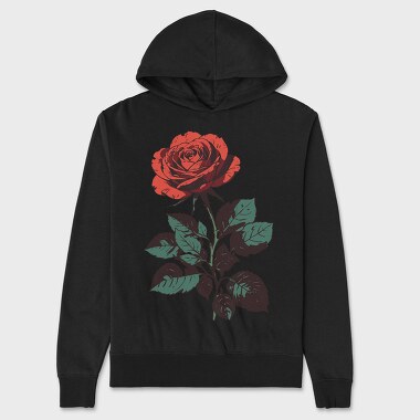 Rose Draw, Unisex Men's Hoodie